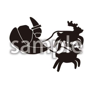 サンタクロースシルエットの画像