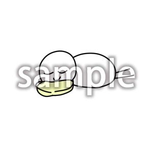 枕を抱いて寝るデブ助の画像