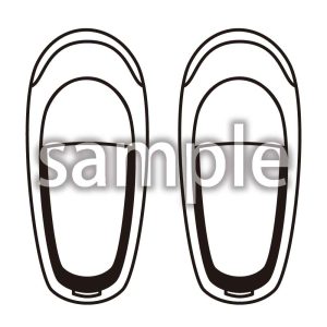 体育館シューズ_線のみの画像
