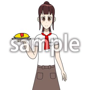 ファミレス店員の画像