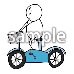 自転車に乗るデブ郎の画像