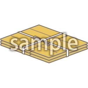 畳んだダンボールの画像