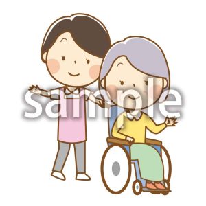 介護職員と利用者01の画像