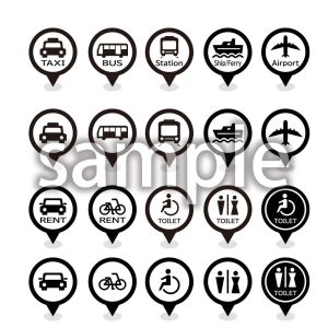 0511mapアイコン_施設_モノクロの画像