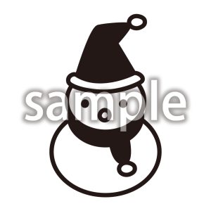 雪だるま_線画の画像