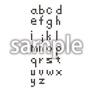 ドット素材_丸ドットアルファベット小文字の画像