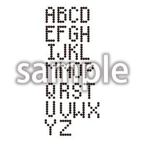 ドット素材_丸ドットアルファベット大文字の画像