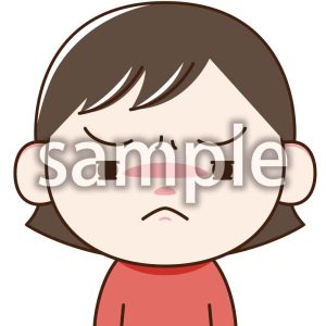 女の子不機嫌の画像