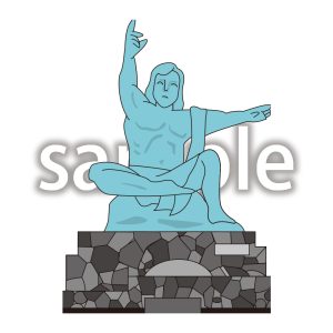 平和祈念像　カラーの画像